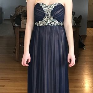 Navy Blue Prom Dress